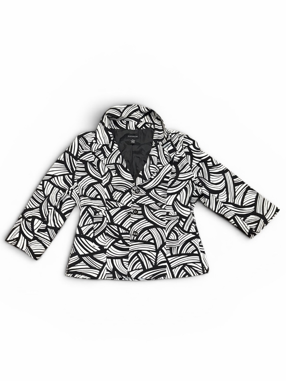 Rafaella Black & White Patterned Women's Jacket - Picture 7 of 8